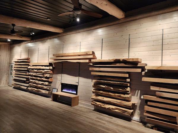 wood mantel beams