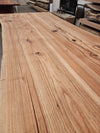 front view of red oak dining room table