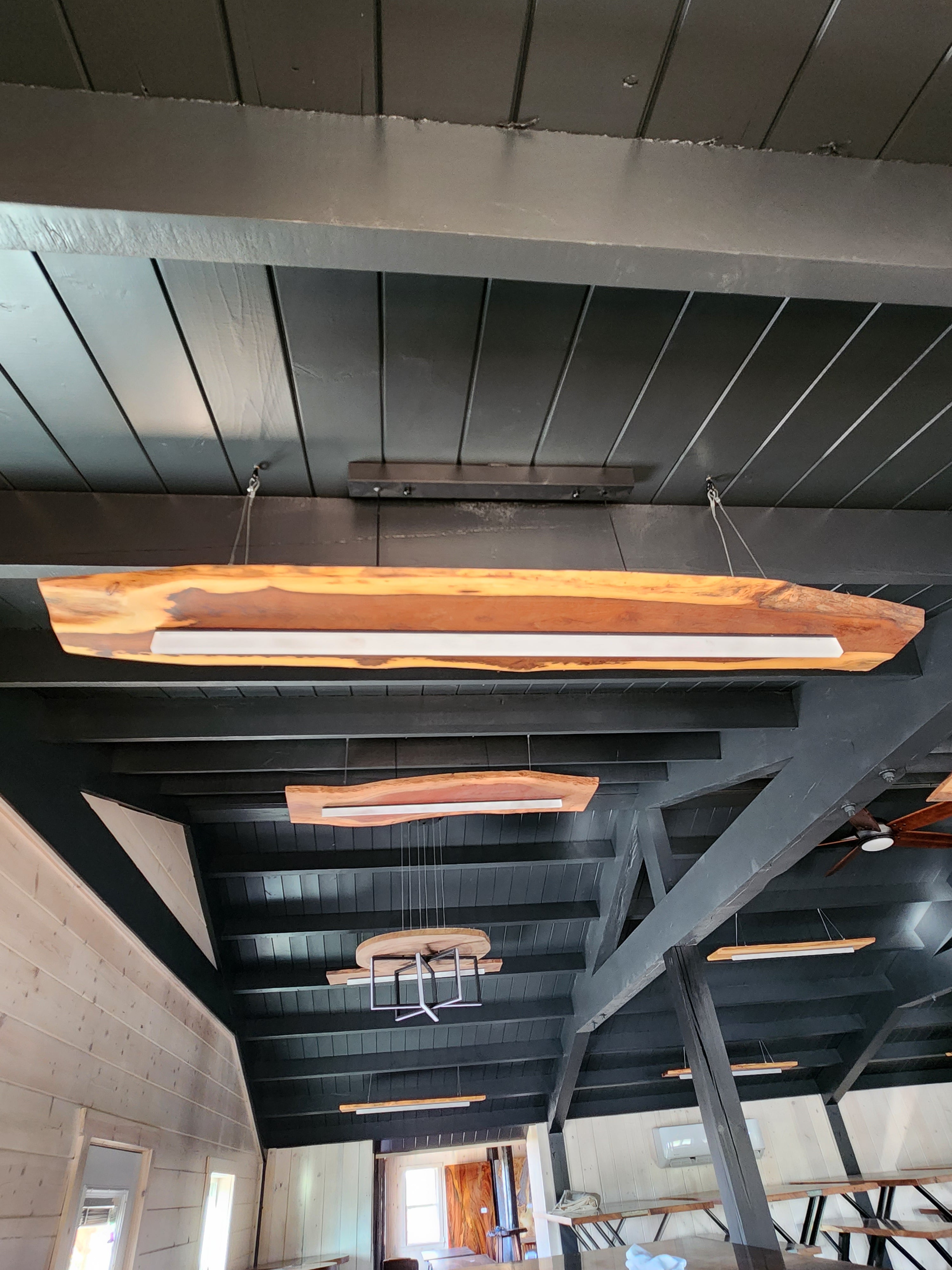Modern wood plank led ceiling light