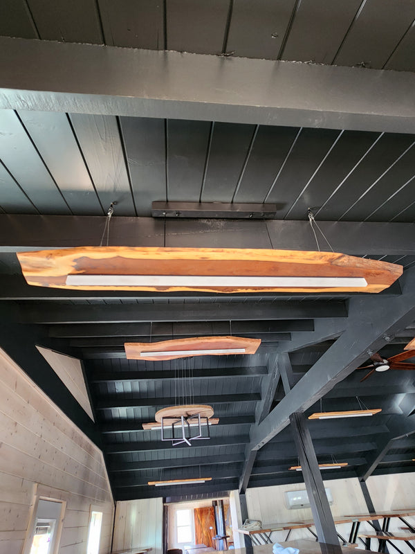 Modern wood plank led ceiling light