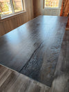 front view white oak dining table