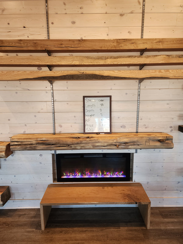Mantel cedar 8"x8"x85" mtl14