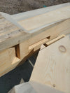 Round Log King Post Truss 4/12-8/12 Pitch
