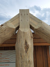 Round Log King Post Truss 4/12-8/12 Pitch