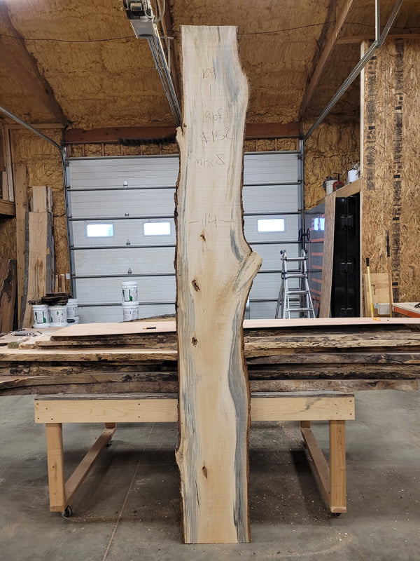 Basswood: 109" x 14" x 2" 19bf