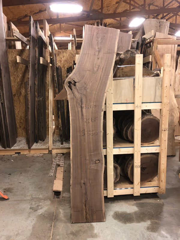 Walnut: 94" x 17" x 2" 28bf
