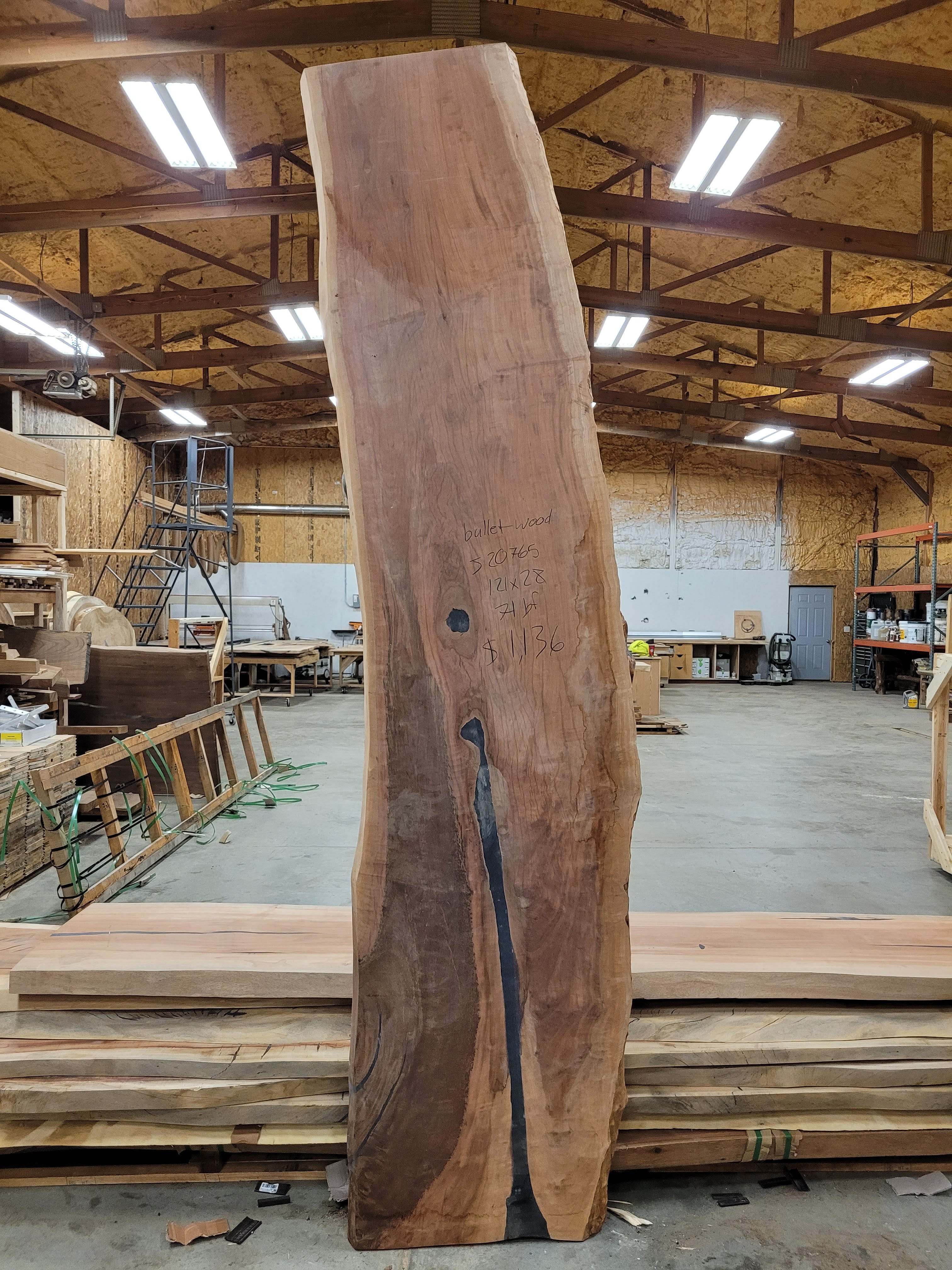 Bulletwood Slab: 121x28x 3