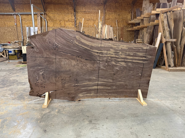 Claro walnut 103"x50"x3" wclr1
