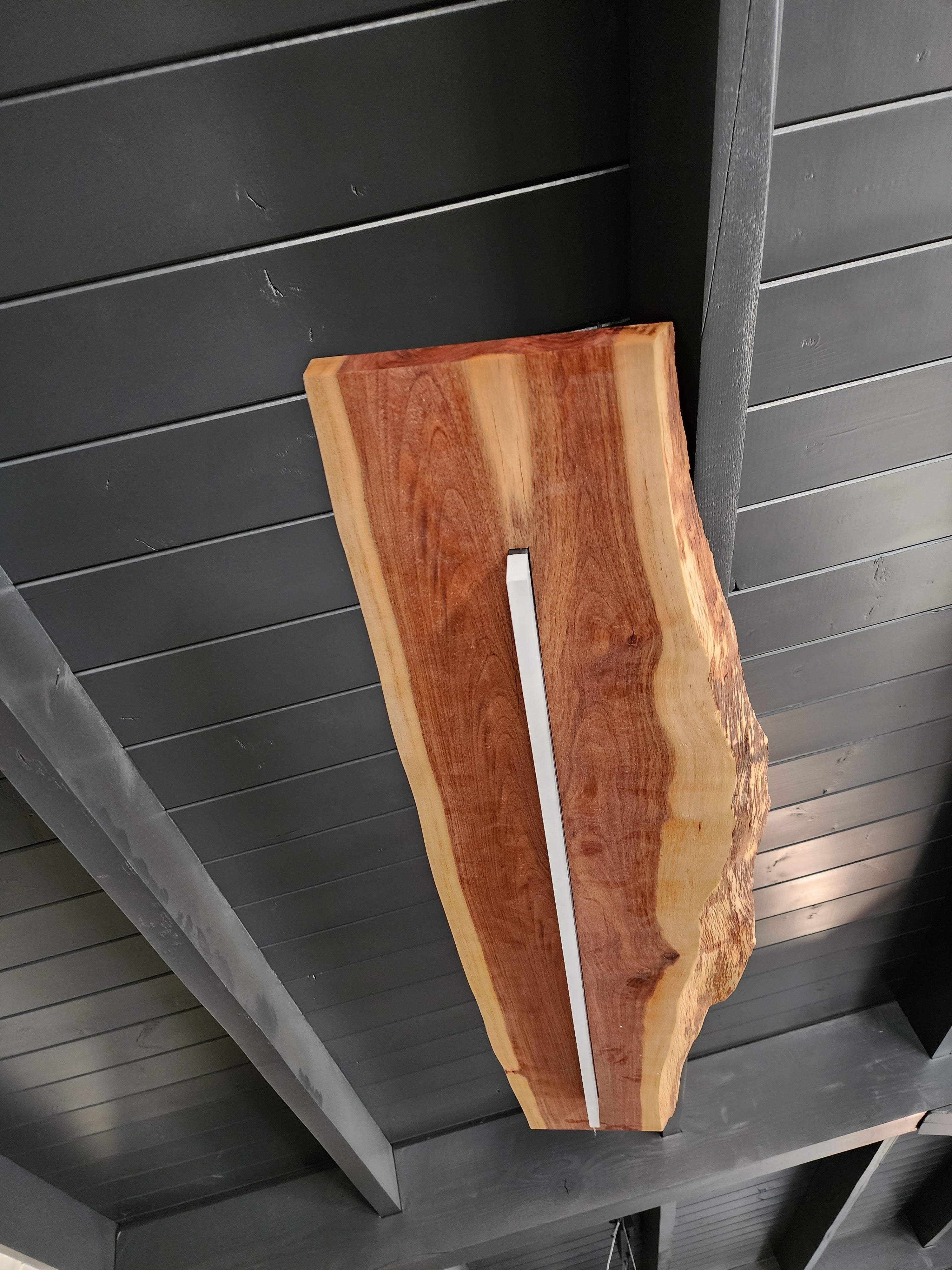 Modern wood plank led ceiling light