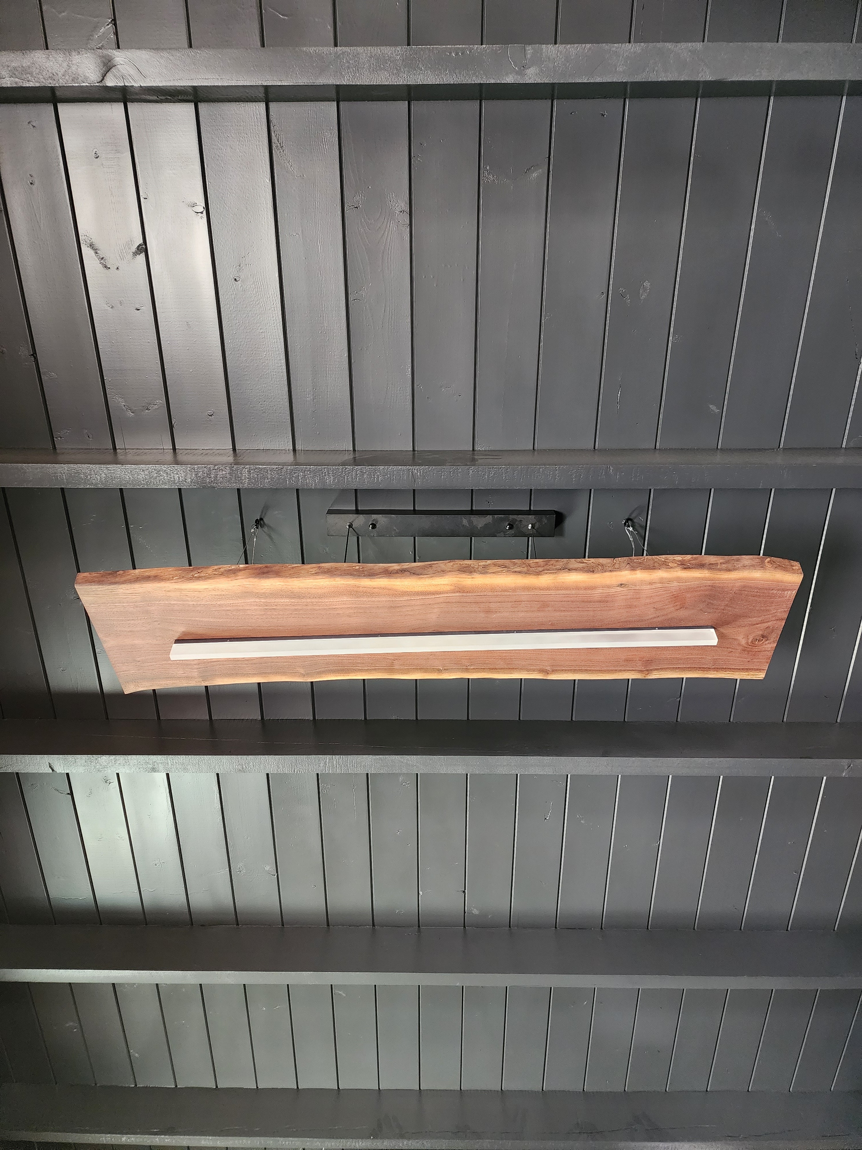 Modern wood plank led ceiling light