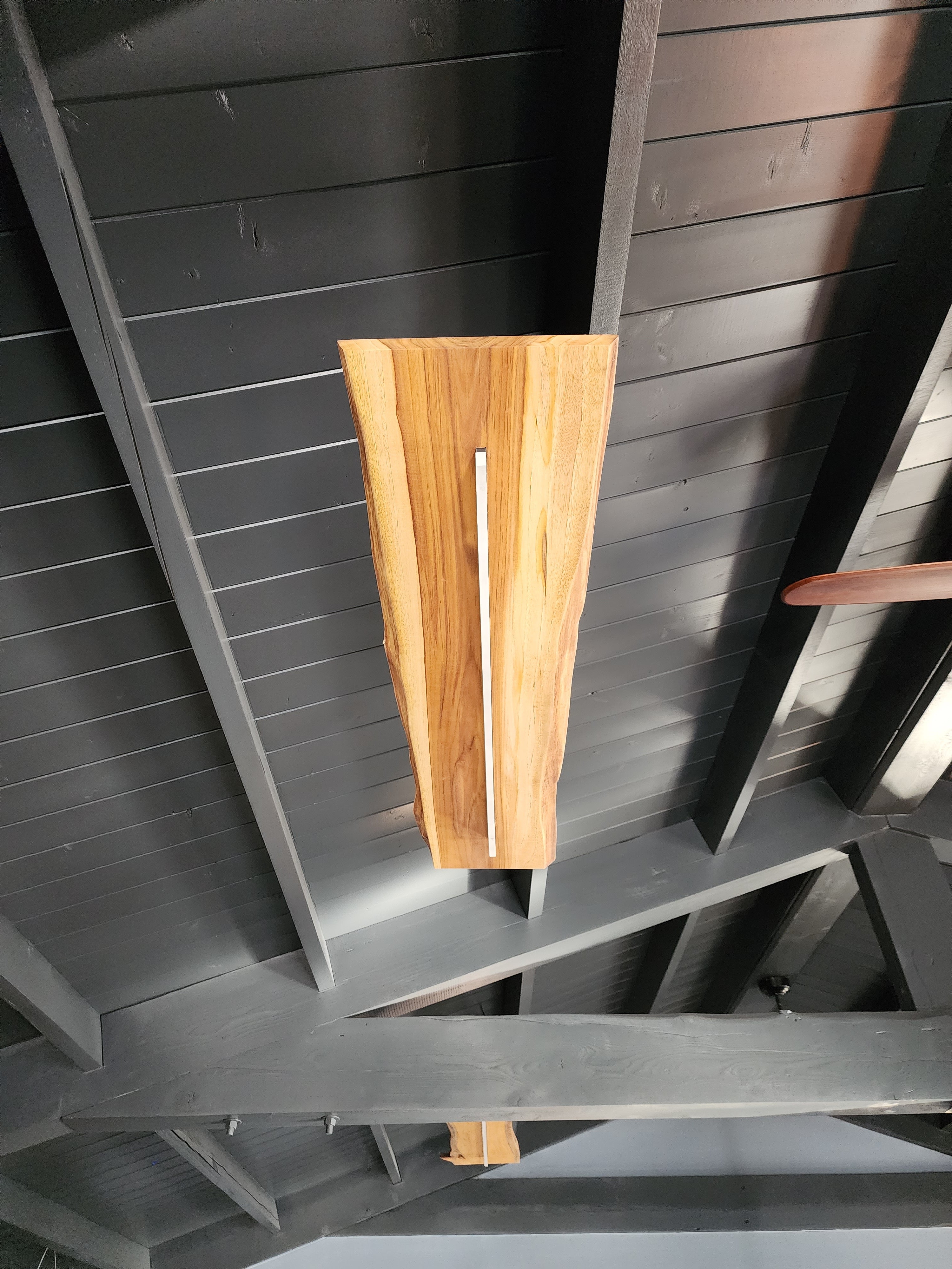 Modern wood plank led ceiling light