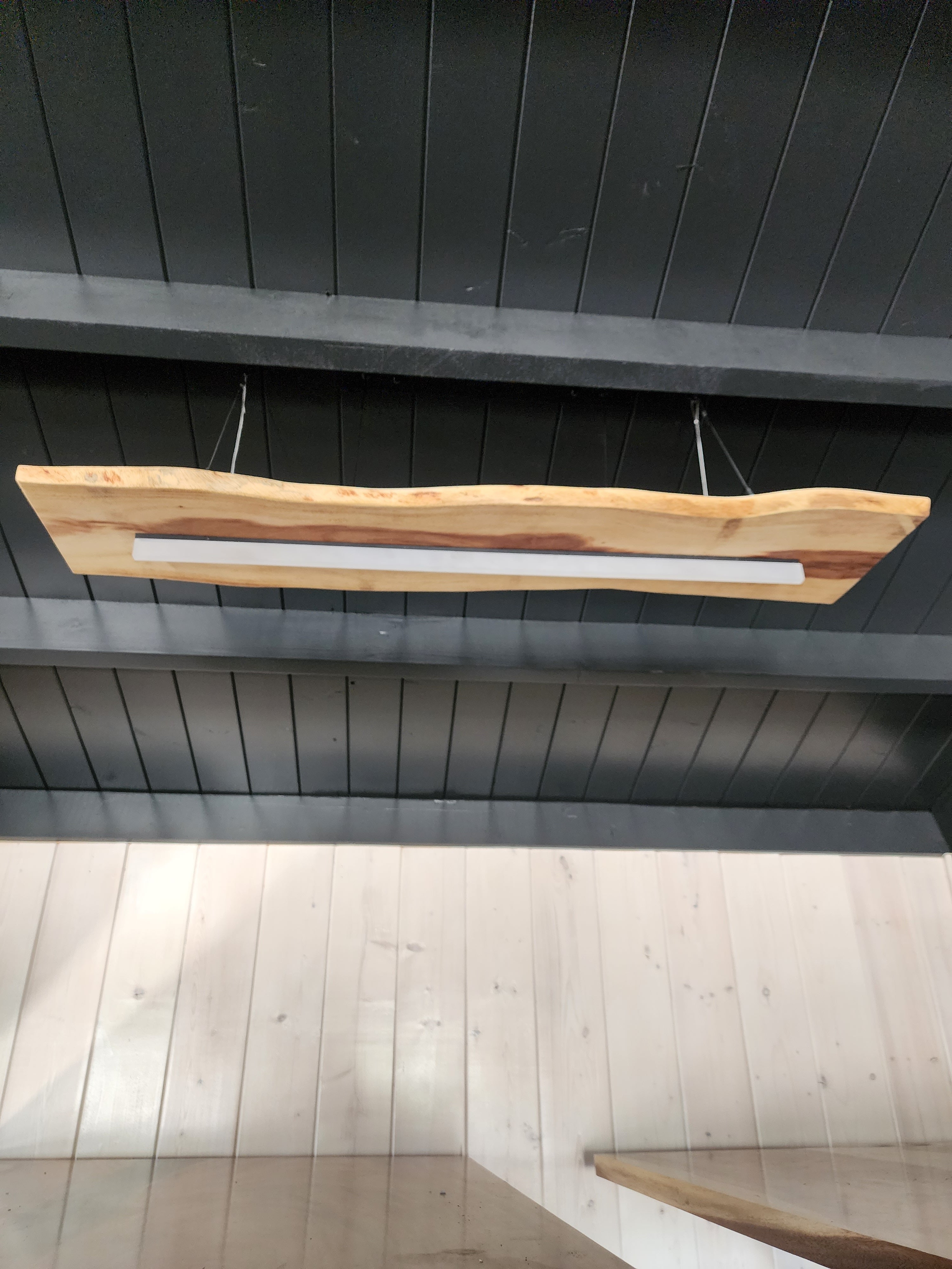 Modern wood plank led ceiling light