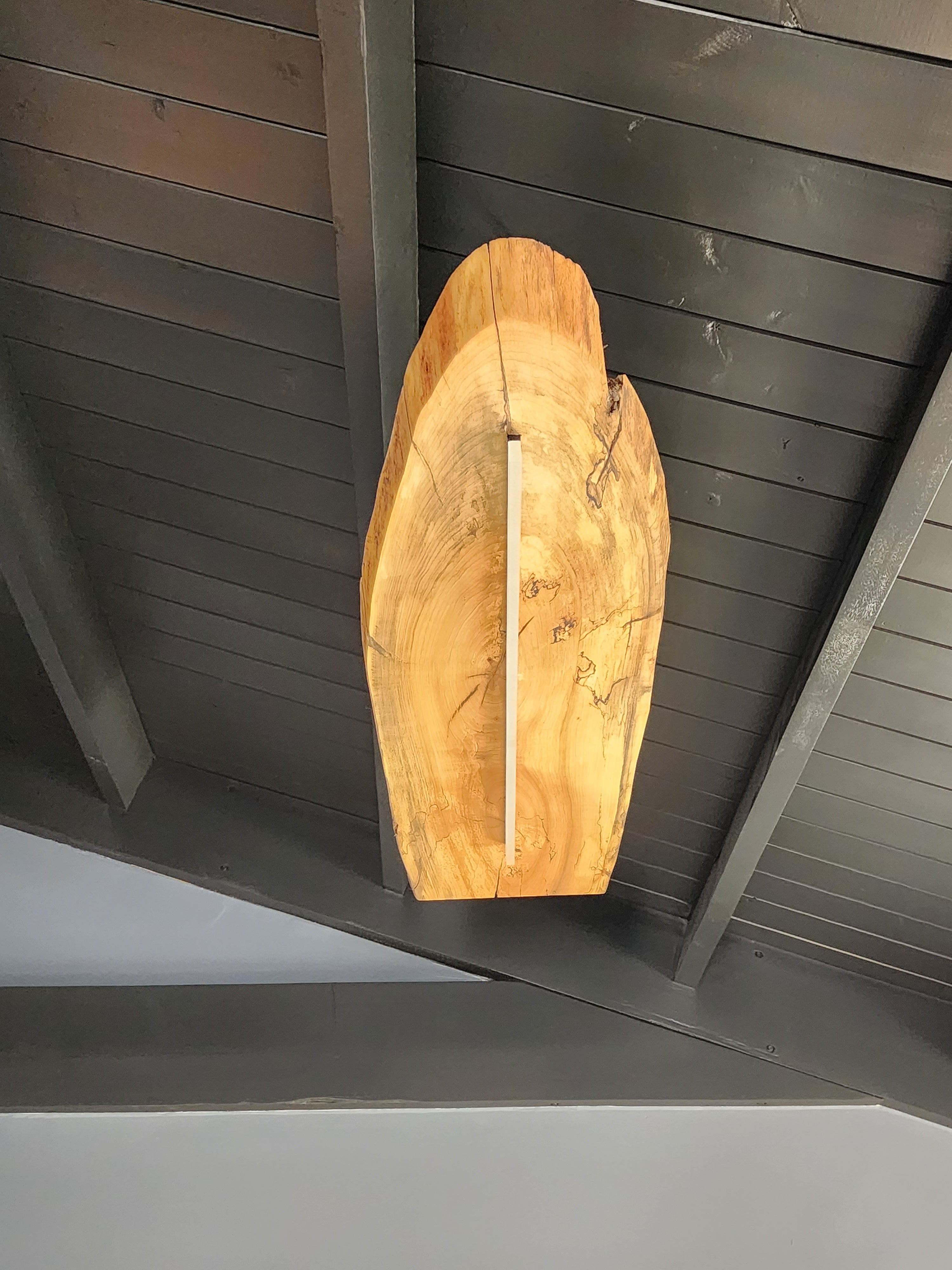 Modern wood plank led ceiling light