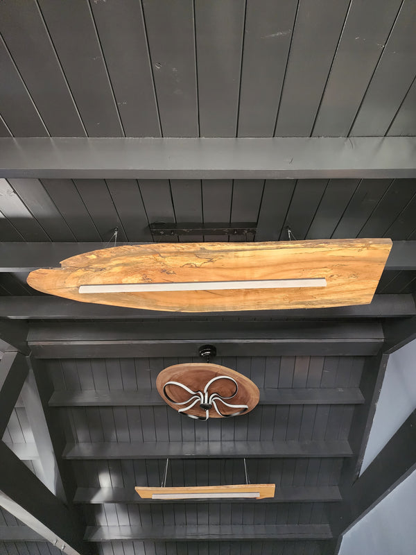 Modern wood plank led ceiling light