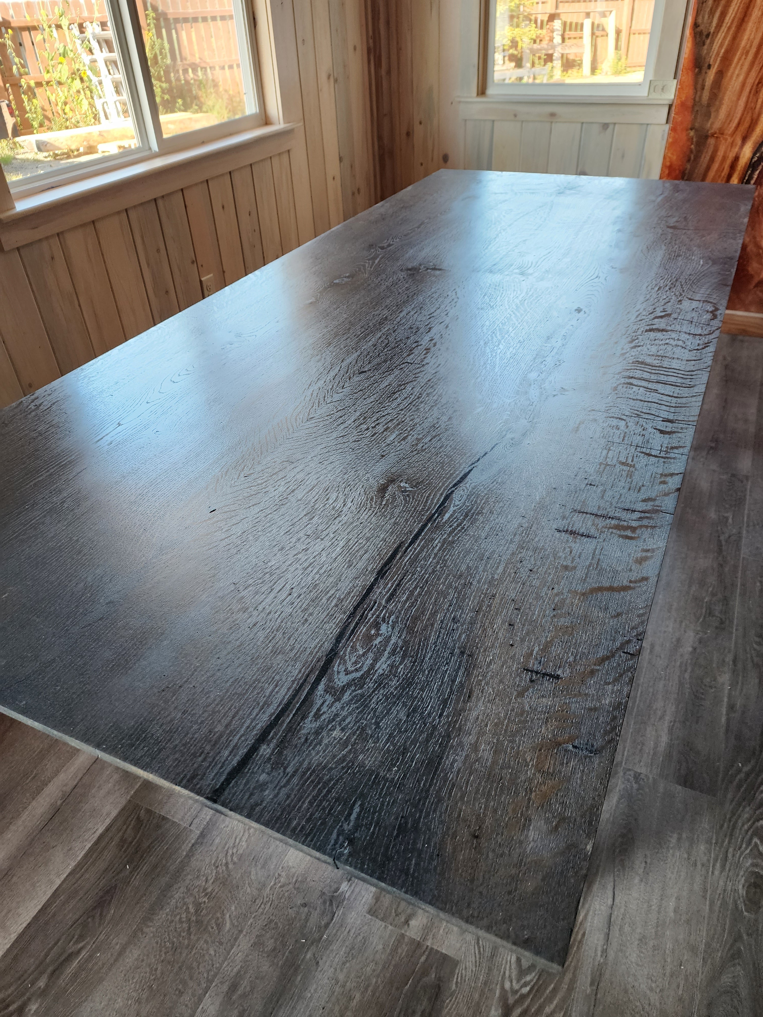 Black oak table 8'