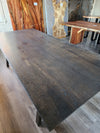 front view white oak dining table