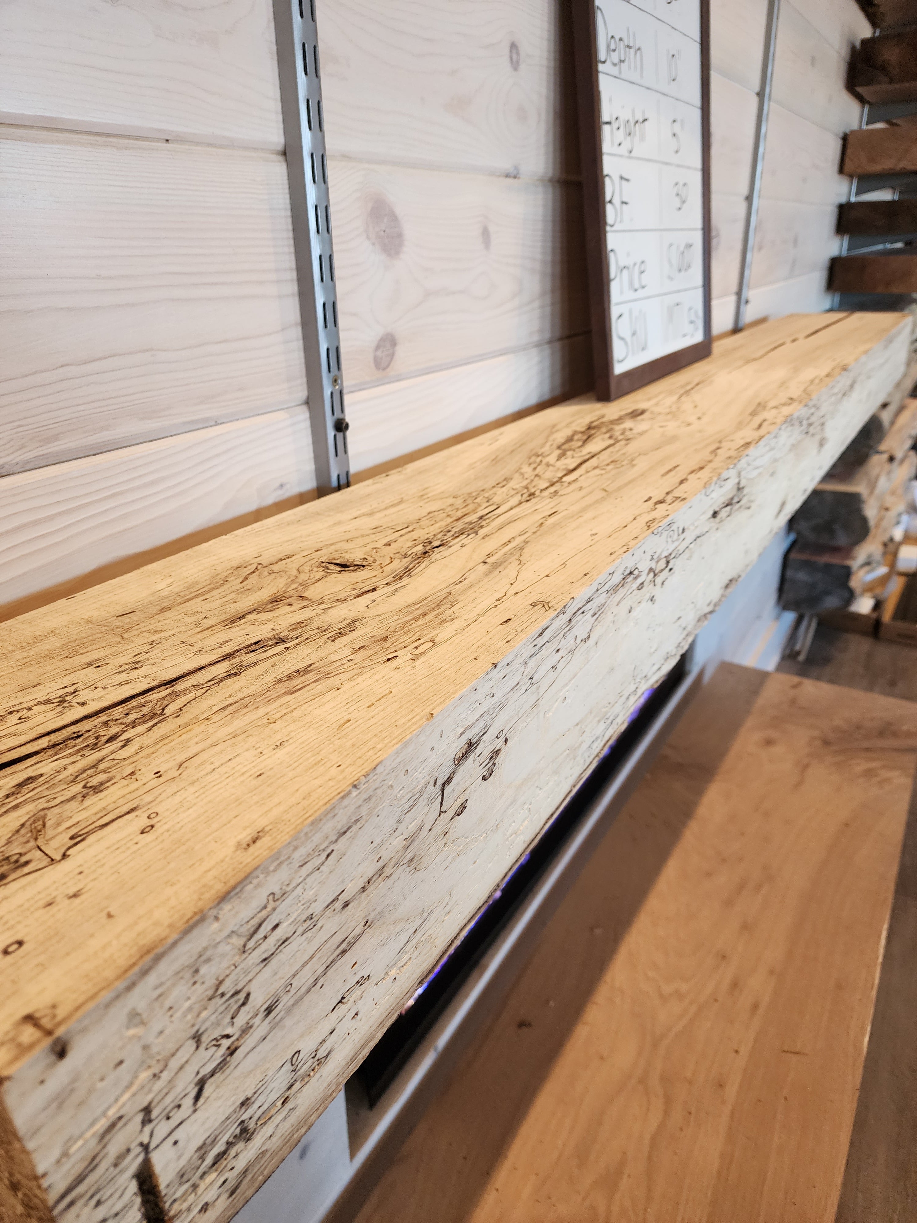 Spalted Ash mantel 10