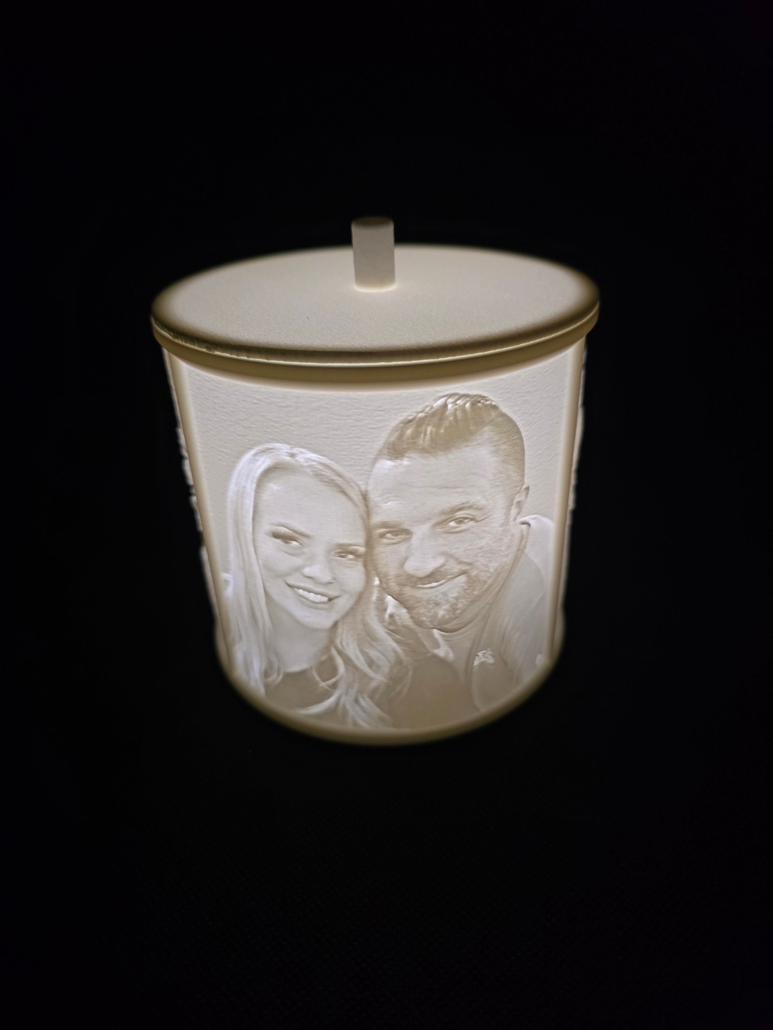 Lithophane personalized nightlight