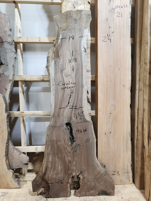 Grafted Walnut 108"X22"X1 1/2"