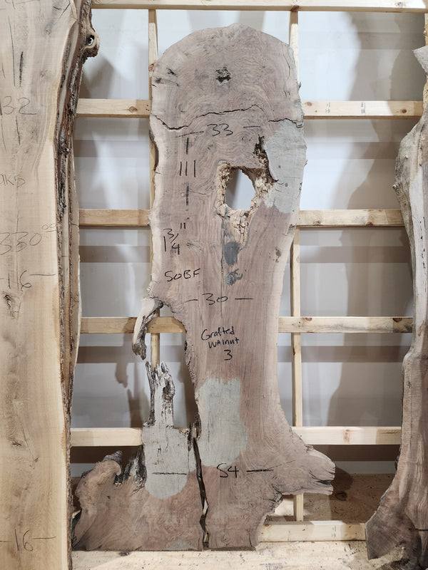 Grafted Walnut 111"X30"X1 3/4"