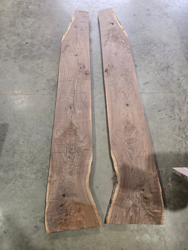 Walnut slabs pair
