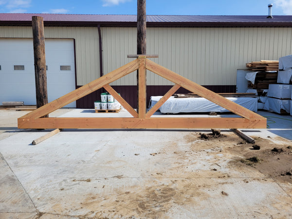 Square Beam King Post Truss 4/12-8/12 Pitch